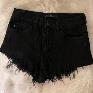 Black Jean Shorts